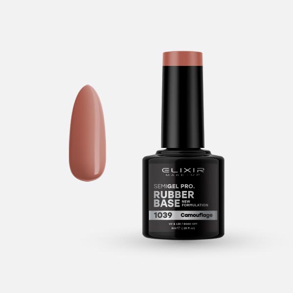 1039.jpg Elixir Semi Gel - #1039 (Rubber Base Coat, Camouflage) 8ml - Image 1