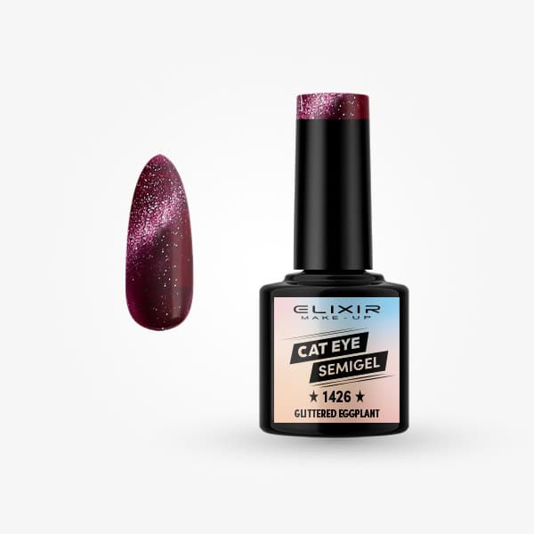 842-1426.jpg Semigel - #1426 glittered eggplant - Image 1