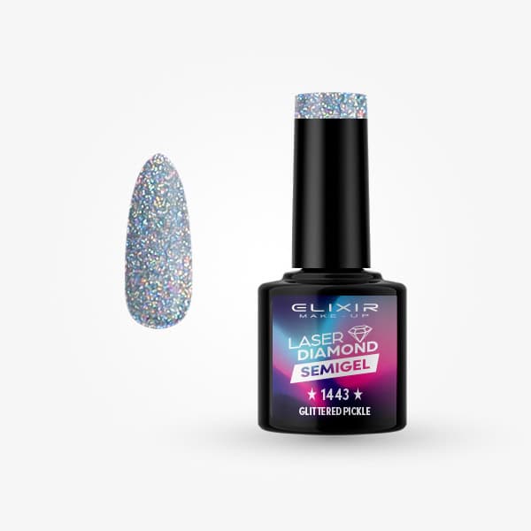 842-1443.jpg Semigel - #1443 Glittered pickle - Image 1