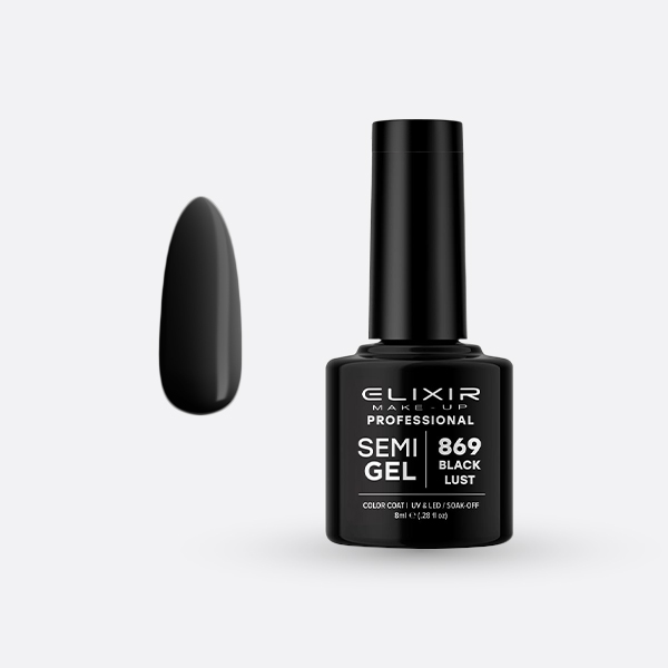 869.jpg Elixir Semi Gel - #869 (Black Lust) 8ml - Image 1