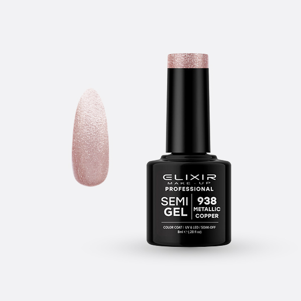 938.jpg Elixir Semi Gel - #938 (Metallic Copper) 8ml - Image 1