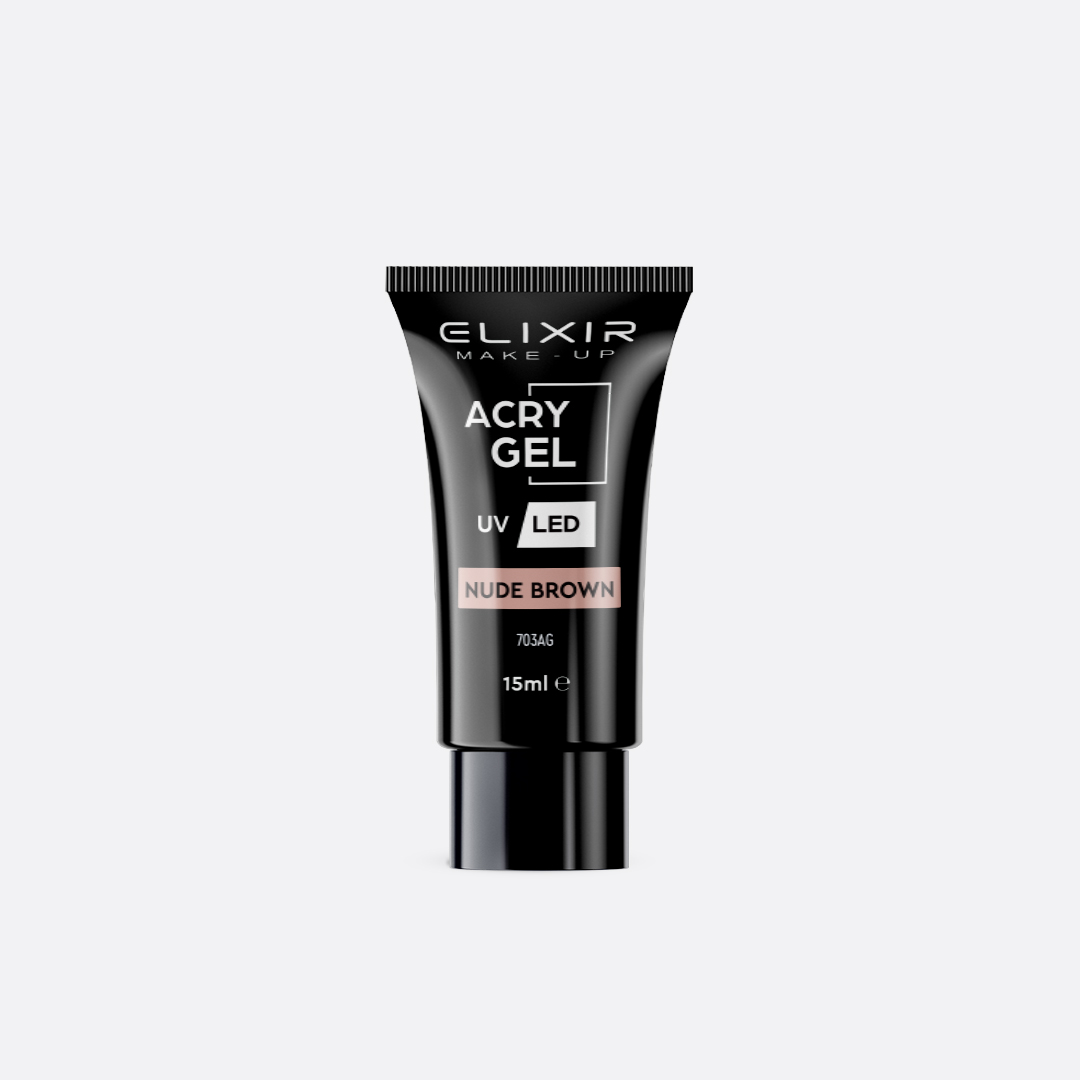 AcryGel-Mockup-703AG.jpg Elixir Acry Gel 30ml #703 Nude Brown - Image 1