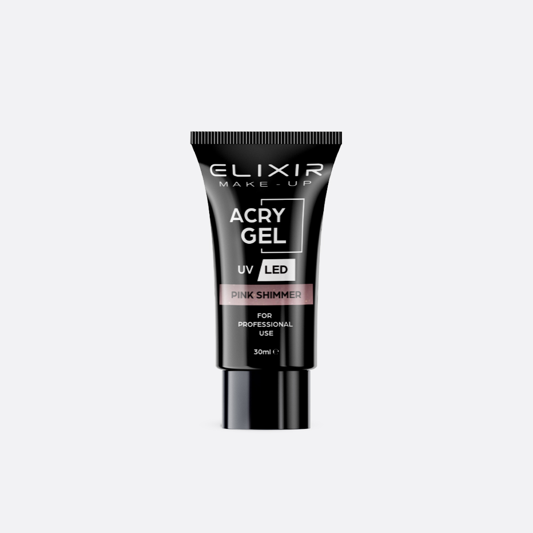 AcryGel-Mockup-719-web.jpg Elixir Acry Gel 30ml #719 Pink Shimmer - Image 1