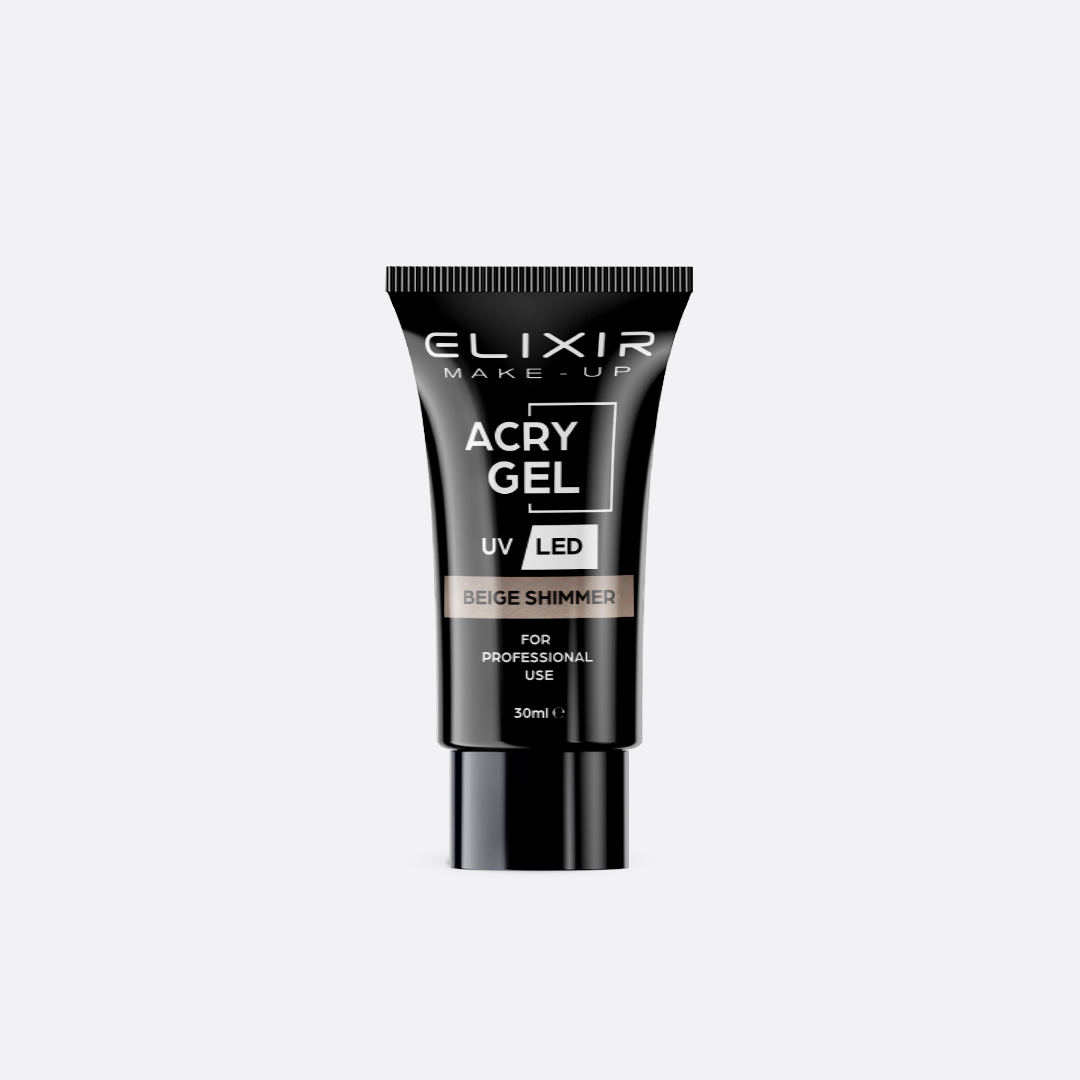 AcryGel-Mockup-720-web.jpg Elixir Acry Gel 30ml #720 Beige Shimmer - Image 1