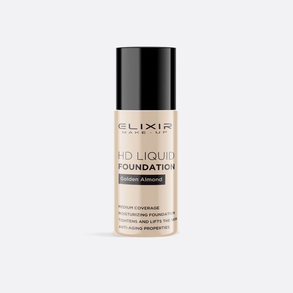 HD-liquid-foundation-01Almond.jpg Elixir HD Liquid Foundation #01 (Golden Almond) - Image 1