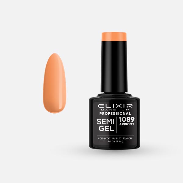 Semigel-1068-1.jpg Elixir Semi Gel - #1089 (Apricot) 8ml - Image 1