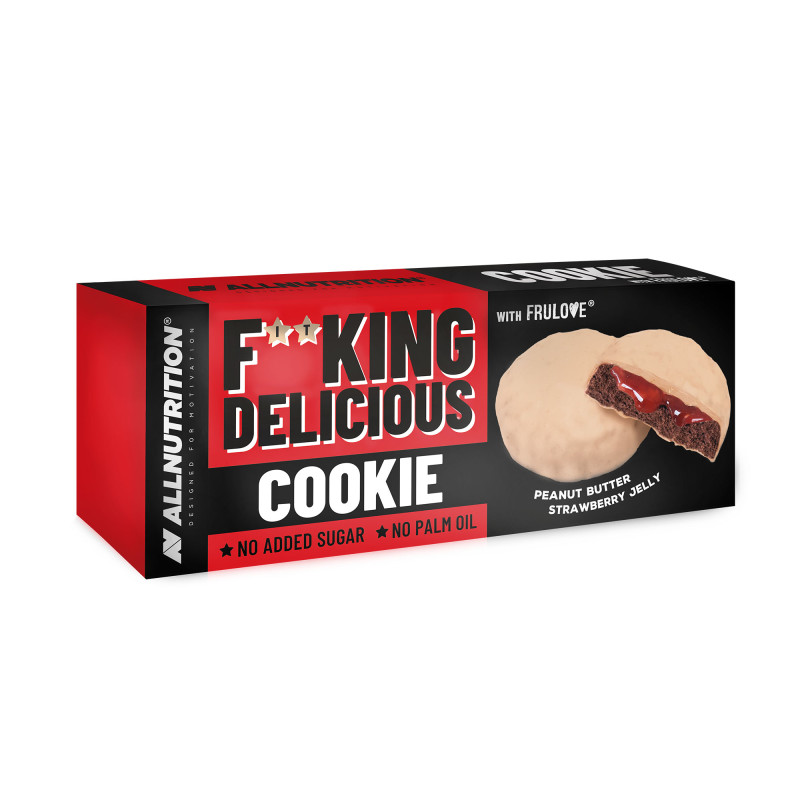 allnutrition-fitking-delicious-cookies-peanut-butter-strawberry-jelly-128g-98.jpg ALLNUTRITION FITKING DELICIOUS Cookies – peanut butter & strawberry jelly 128g - Image 1