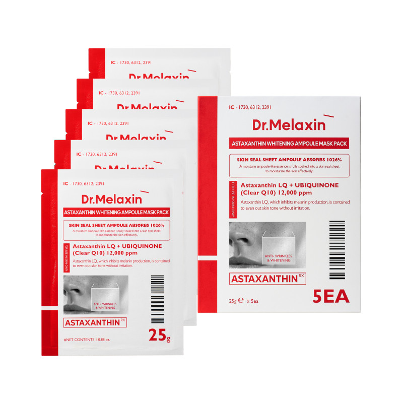 drmelaxin-astaxanthin-brightening-ampoule-mask-brightening-sheet-masks-with-astaxanthin-5x25-ml-98.jpg DR.MELAXIN ASTAXANTHIN BRIGHTENING AMPOULE MASK Brightening sheet masks with astaxanthin 5x25 ml - Image 1