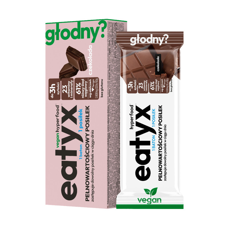 eatyx-hyperfood-vegan-bar-meal-chocolate-60g-98.jpg EATYX HYPERFOOD VEGAN Bar meal, chocolate 60g - Image 1