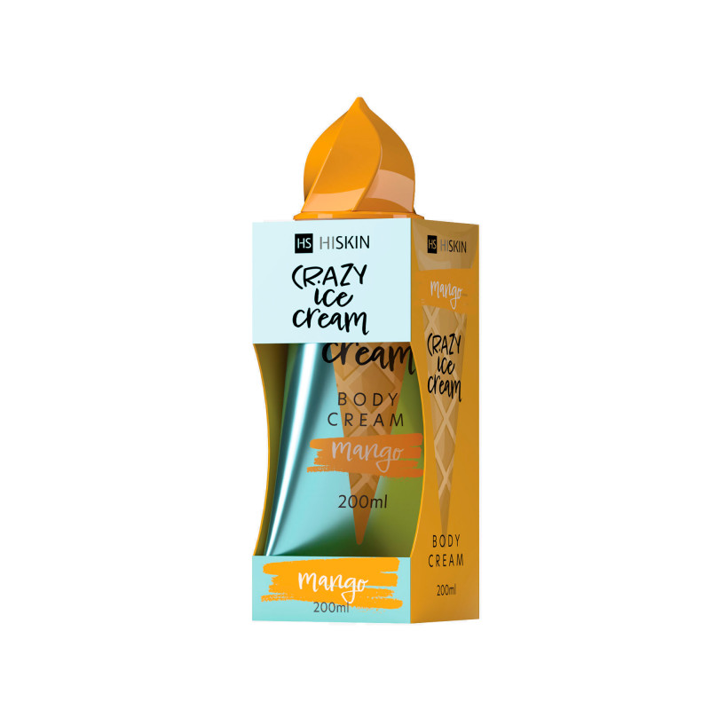 hiskin-crazy-ic-body-cream-mango-200ml-60.jpg HISKIN CRAZY BODY Mango Bliss Body Cream 200 ml - Image 1
