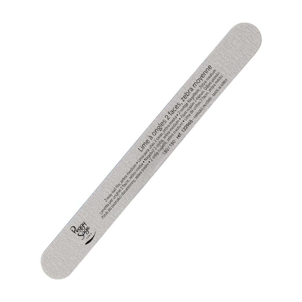 peggy-sage-washable-2-way-nail-file-zebra-180-180.png Peggy Sage Washable 2-Way Nail File Zebra 180/180 - Image 1