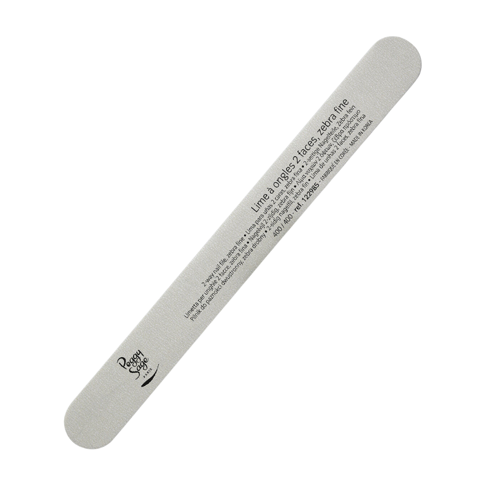 peggy-sage-washable-2-way-nail-file-zebra-400-400.png Peggy Sage Washable 2-Way Nail File Zebra 400/400 1pcs - Image 1