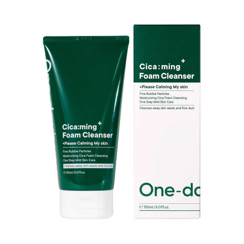 one-day-s-you-cicaming-soothing-face-wash-foam-150ml.jpg ONE-DAY'S YOU CICA:MING Soothing face wash foam 150ml - Image 1