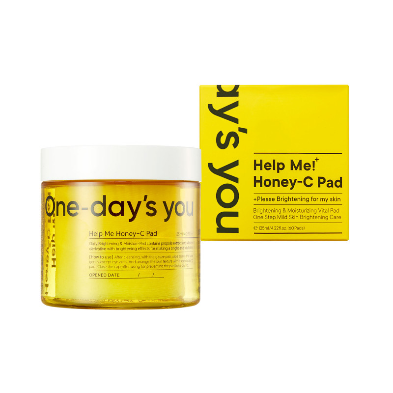 one-day-s-you-help-me-honey-c-pad-brightening-toning-pads-125ml-60-pcs.jpg ONE-DAY'S YOU HELP ME HONEY-C PAD Brightening toning pads 125ml (60 pcs.) - Image 1